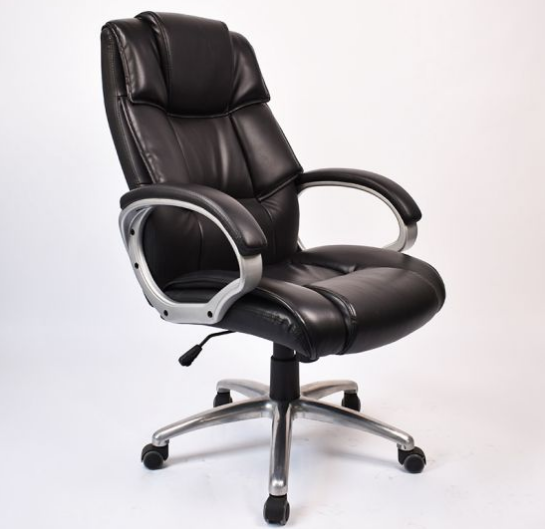 Black Faux Leather Office Chair