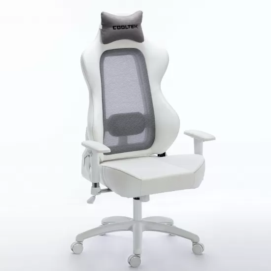 White Leather Gaming Chair